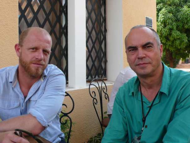 Pieter Hugo e António Pinto Ribeiro em Bamako