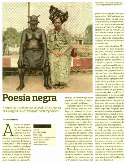 Imagem da página da crítica no jornal Expresso