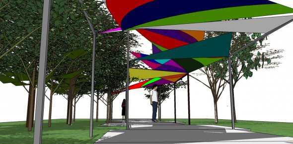 Vistas internas do projeto de design “O Passadiço”, feito por Marcelo Jácome.